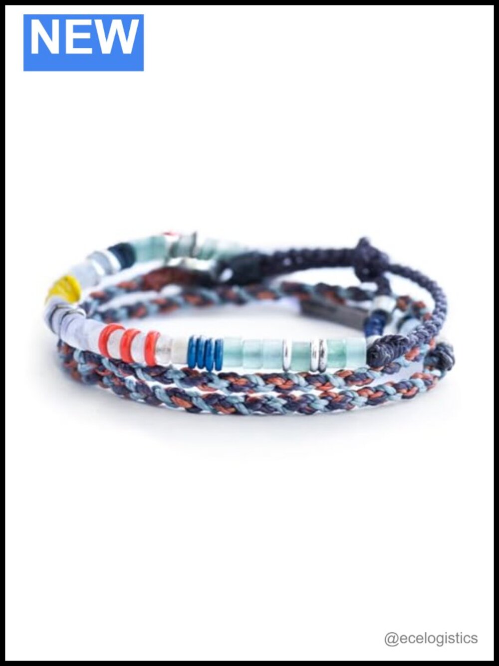 Wakami Handmade Charm Bracelet Waterproof Waxed Cord Adjustable Boho Gift